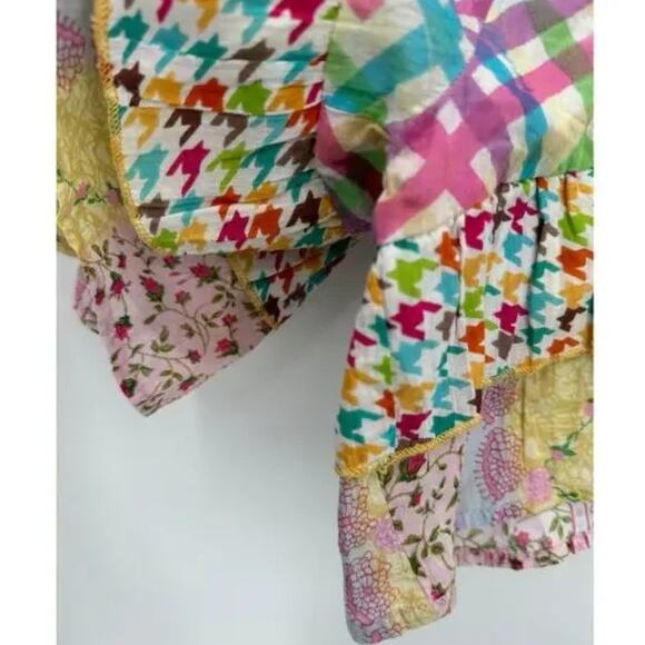 Anthropologie Barok Paris Womens Island Passage High Rise Patchwork Shorts -Sz L - Picture 8 of 8